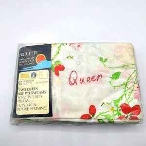 Vintage Pirouette queen pillow cases